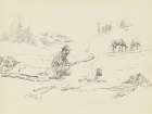 Camper Flipping Flapjacks 1911 Art Print