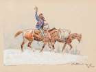 Christmas Card with Rider 1921 Art Print