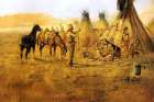Cowboy Bargaining for an Indian Girl 1895 Art Print