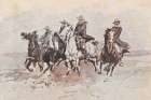 Cowboys Off for Town 1907 Art Print