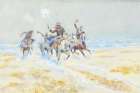 Cowboys on the Plains, 1920 Art Print