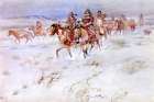 Crees Coming in to Trade 1896 Art Print