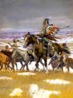 Crow Scouts in Winter 1907 Art Print