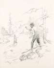 He Lured the Irate Landowner into a Deep Hole 1911 Art Print