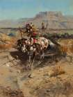 Indian On Horseback 1898 Art Print