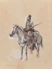 Indian on Horseback 1900 Art Print