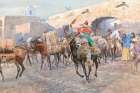 Mexicans Leaving an Inn 1906 Art Print