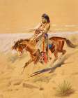 Native American Figure on a Horse Art Print