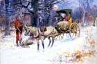 Old Christmas in New England 1918 Art Print