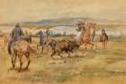 Pablo Buffalo Hunt 1909 Art Print
