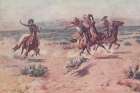 Roping a Wolf 1907 Art Print
