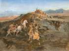 Sighting the Herd, Buffalo Hunt Art Print