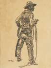 The Cowboy Vintage Print
