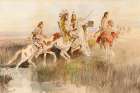 The Hunting Party 1892 Art Print
