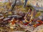 The Bath 1899 Art Print