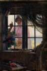 After the Bath a Young Girl Knocking at the Fishermans Window Art Print