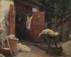 A Slaughterhouse in Hellebaek 1884 Art Print