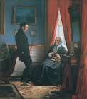 The Artists Parents|Mr. and Mrs. J. P. Bloch in Their Sitting Room 1855 Art Print