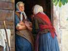 Two Women Talking 1874 Art Print