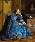 A Duchess The Blue Dress 1866 Art Print by Alfred Stevens