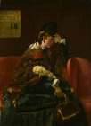 At the Railway Station 1874 Art Print by Alfred Stevens