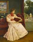 At home Art Print by Alfred Stevens
