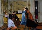 Elegant Figures in a Salon Art Print by Alfred Stevens