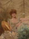 Fedora Portrait of Sarah Bernhardt 1982 Art Print by Alfred Stevens
