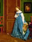 Hesitation, Madame Monteaux 1867 Art Print by Alfred Stevens