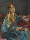 The Lady in Blue Art Print