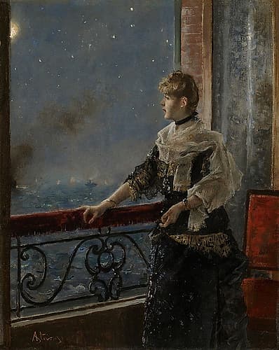Moonlight, In the light of the moon 1885 European Print