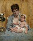 Mother And Child 1875 Art Print