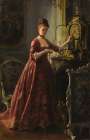 Winding The Mantle Clock 1875 Art Print