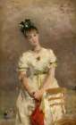 Young Woman By The Sea 1886 Art Print