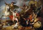Alexander III of Scotland Rescued from the Fury of a Stag Art Print