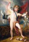 Cupid Releasing Two Doves 1798 Art Print