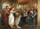 Hamlet Act IV Scene V Ophelia Before the King and Queen 1792 Traditional Print