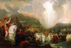 Joshua passing the River Jordan with the Ark of the Covenant 1800 Traditional Print