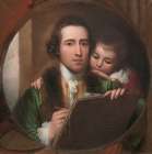 The Artist and His Son Raphael 1773 Traditional Print