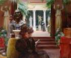 At the Sculpture Exhibition 1895 Art Print