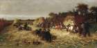 Corn Husking at Nantucket 1875 Art Print