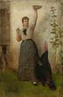 Feeding The Turkey 1872 Art Print