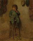 Little Boy on a Stool 1861 Art Print
