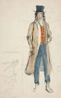 Sketch of a man ├óΓé¼ΓÇ£ costume study for La Tosca Traditional Print