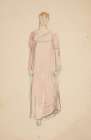 Sketch of a woman in pink ├óΓé¼ΓÇ£ costume study for a play Traditional Print