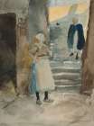 Street Scene with Two Fishwives Art Print