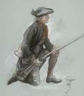 Study for a figure in Valley Forge mural at the state capitol building in Harrisburg, Pennsylvania Traditional Print