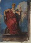 Study for figure of The Genius of Pennsylvania in The Apotheosis of Pennsylvania Traditional Print