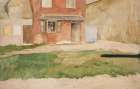 Study of exterior of a red brick building Art Print