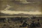 Early Morning Camp Near The Shore of Lake Urumiyah 1892 Art Print